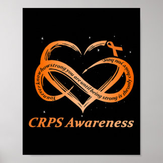 CRPS Awareness Chronic Pain Orange Ribbon RSD CRPS Poster