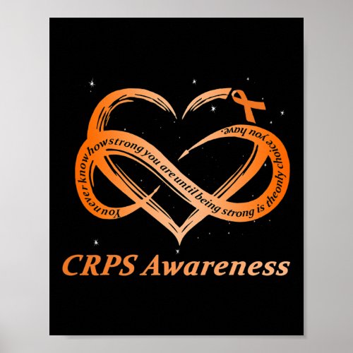 CRPS Awareness Chronic Pain Orange Ribbon RSD CRPS Poster