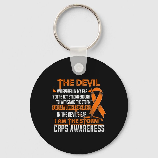 Crps Awareness I Am The Storm Devil  Keychain (Front)