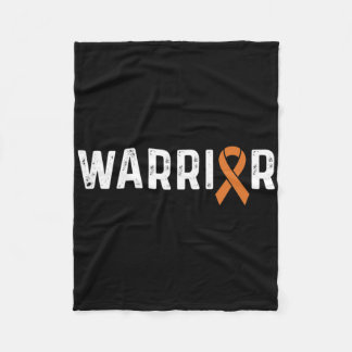 Crps Awareness Orange Ribbon Warrior Fleece Blanket