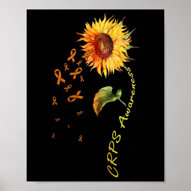 Crps Awareness Sunflower Tees  Poster (Front)