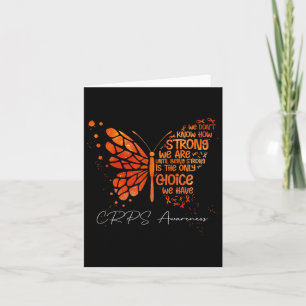 Crps Butterfly Orange Ribbon Crps Awareness  Card