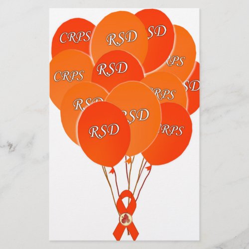 CRPS RSD Balloons Hope Over Pain Phoenix Ribbon