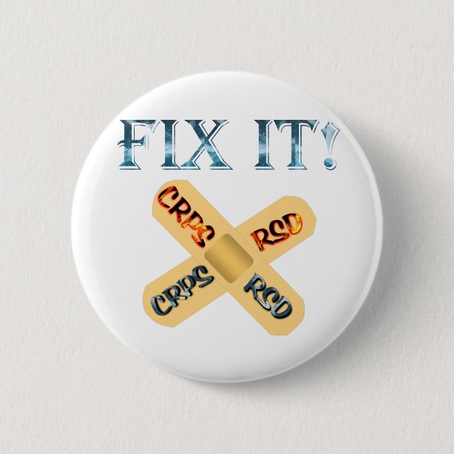 CRPS / RSD Fix It ! Band Aid X Button (Front)
