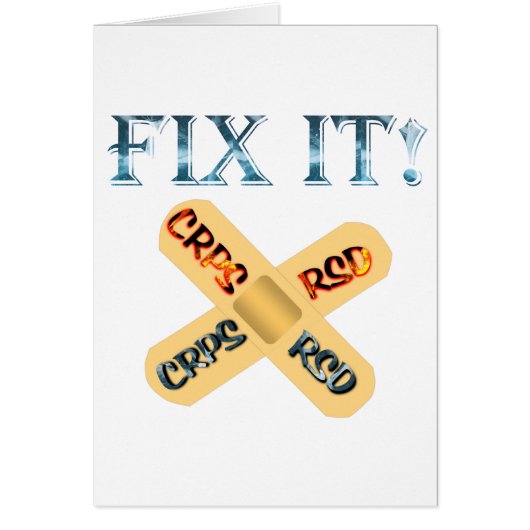 CRPS / RSD Fix It ! Band Aid X Cards (Front)