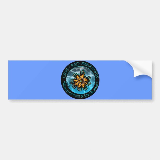 CRPS/RSD World of Fire & Ice Bumper Sticker (Front)