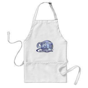 CRT CERTIFIED RESPIRATORY THERAPIST BLUE LOGO ADULT APRON