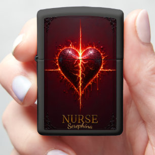 Crucial Heart EKG Nurse Guardian Gift Zippo Lighter
