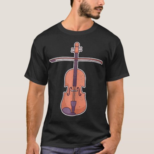 Crucifi Violin Player Jesus Fiddle Church Christia T_Shirt