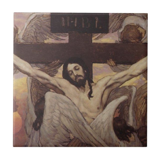 Crucified Christ Ceramic Tile (Front)