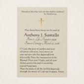 Crucified Jesus Catholic Funeral Holy Card - (Back)