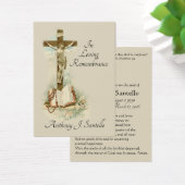 Crucified Jesus Catholic Funeral Holy Card - (Desk)