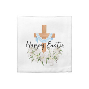 Crucifix and Lilies Easter  Cloth Napkin