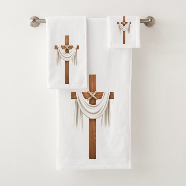 Crucifix  bath towel set (Insitu)