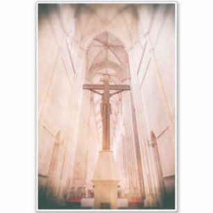 Crucifix behind the altar of the Batalha Monastery Sticker