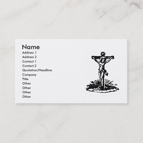 Crucifix Business card