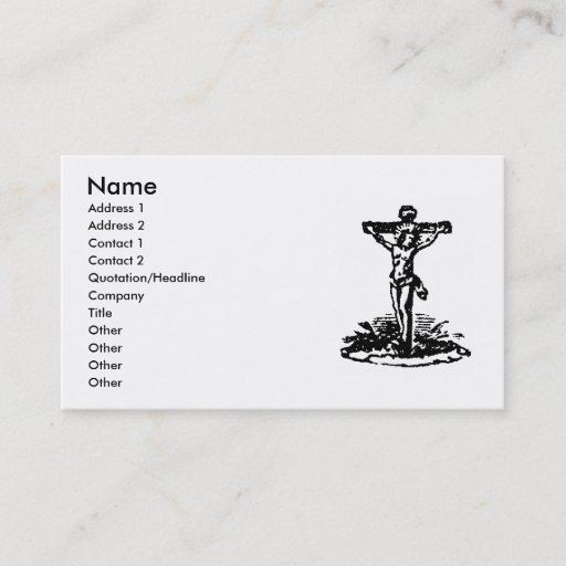 Customizable Crucifix Business card