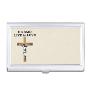 Crucifix Business Card Holder