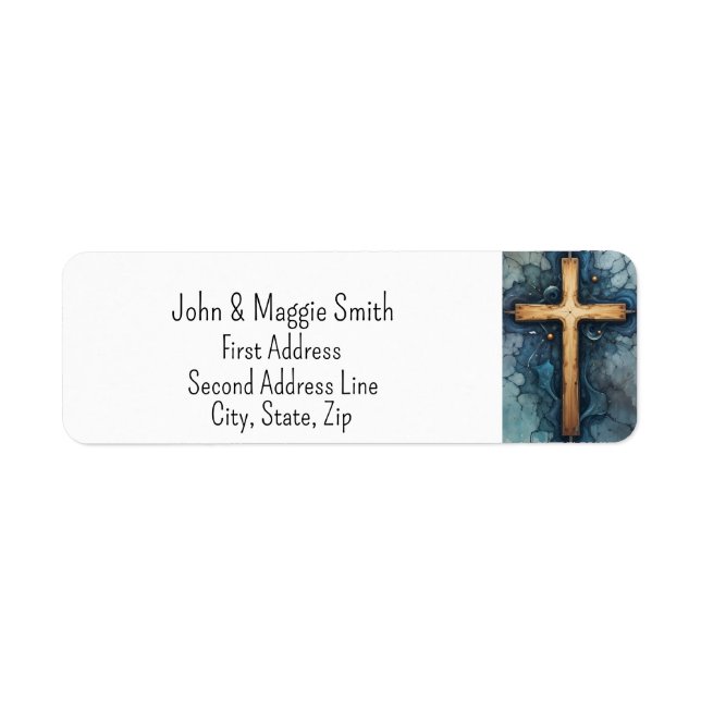 Crucifix Cross Christian Church God Jesus Art Label (Front)