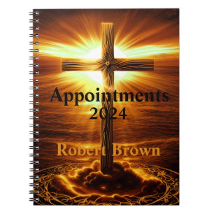 Crucifix Cross Golden Sunrise Notebook