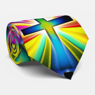 Crucifix Cross Jesus  Neck Tie