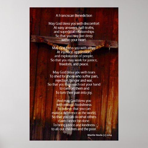 Crucifix _ Franciscan Benediction Poster