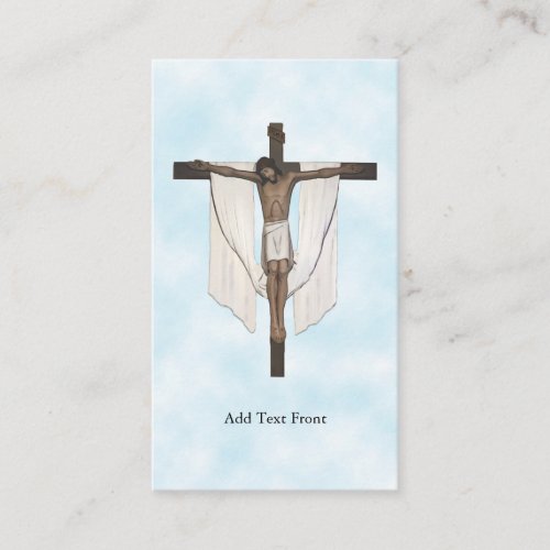 Crucifix Illustration Prayer Card