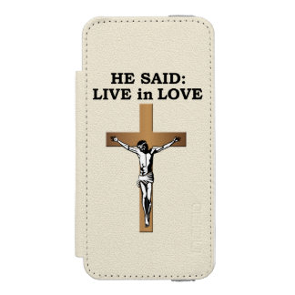 Crucifix Wallet Case For iPhone SE/5/5s