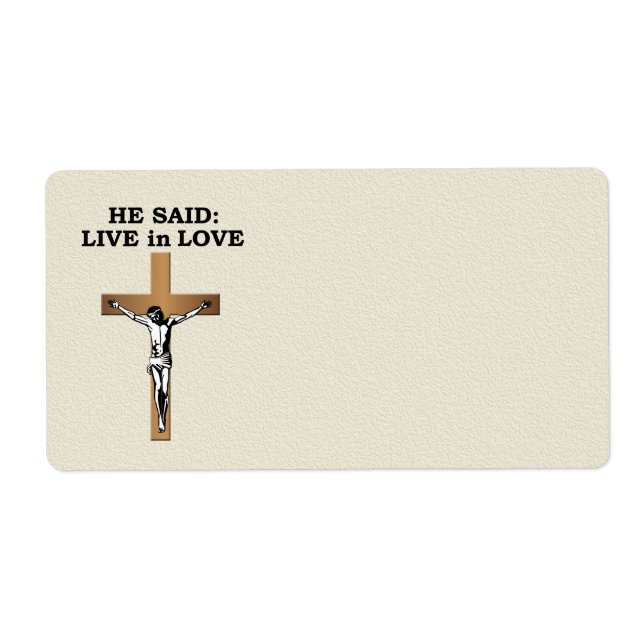 Crucifix Label (Front)