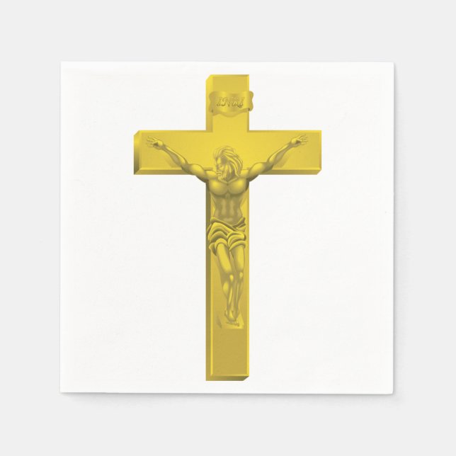 Crucifix Paper Napkins (Front)