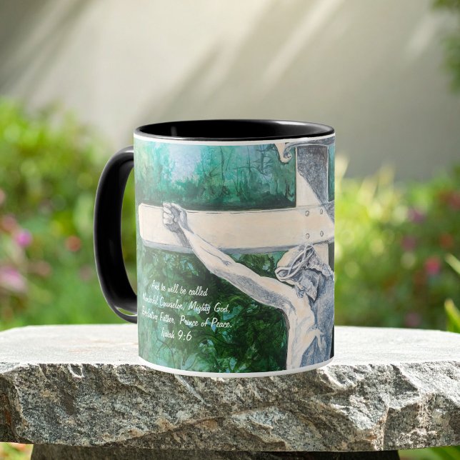 Crucifix Resurrection Mug (Christian Scripture Mug)