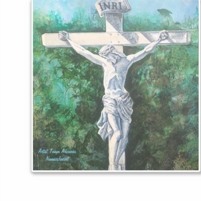 Crucifix Resurrection Sticker (Front)