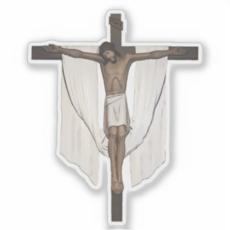 Crucifix sticker