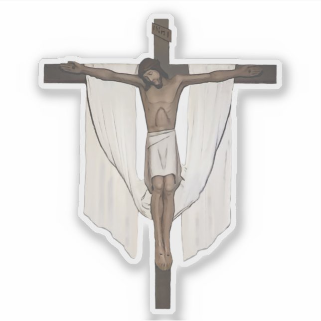 Crucifix  sticker (Front)