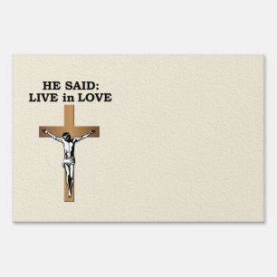 Crucifix Yard Sign
