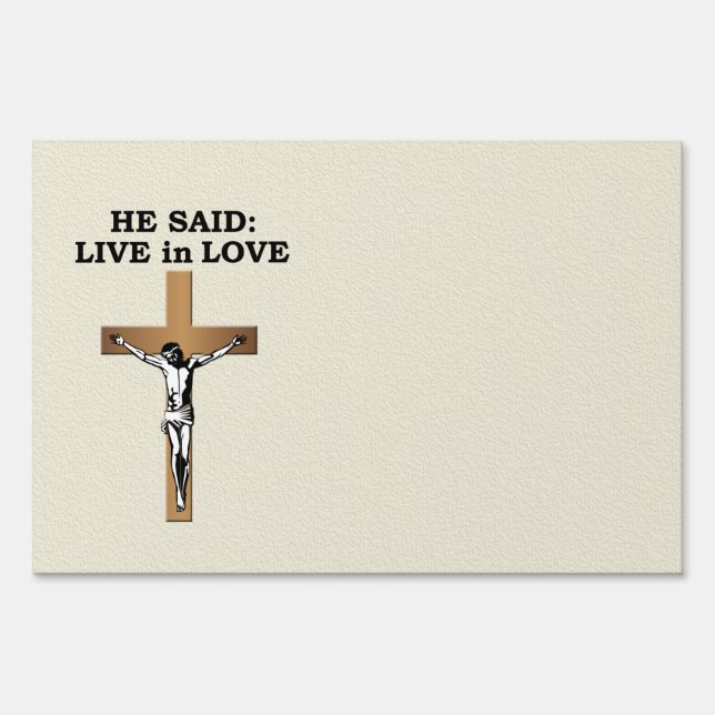 Crucifix Yard Sign (Back)