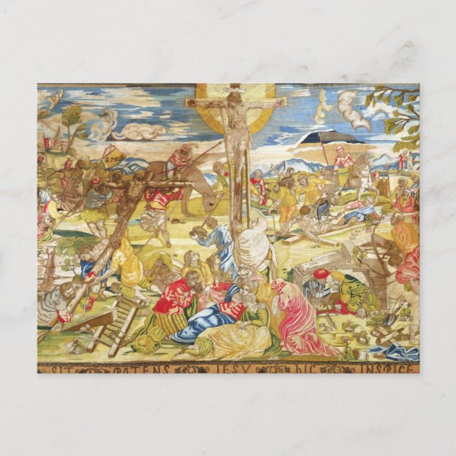 Crucifixion, 1609 (embroidery) postcard (Front)