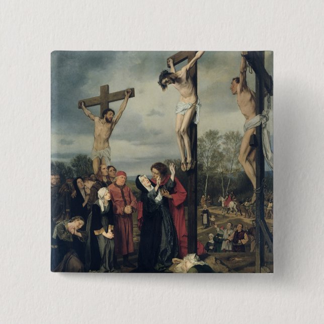 Crucifixion, 1873 pinback button (Front)