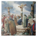 Crucifixion by Carl Bloch Ceramic Tile<br><div class="desc">Crucifixion is a painting by Carl Bloch (Danish, 1834-1890) Paintings of the Crucifixion were usually intended to foster meditation on Christ's self-sacrifice, and they thus indicate his suffering by showing him hanging heavily with bowed head and bleeding wounds. Customize it with your own details. For further customization please click the...</div>