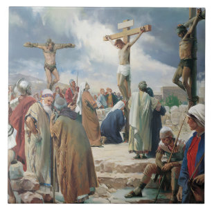 Crucifixion by Carl Bloch Ceramic Tile