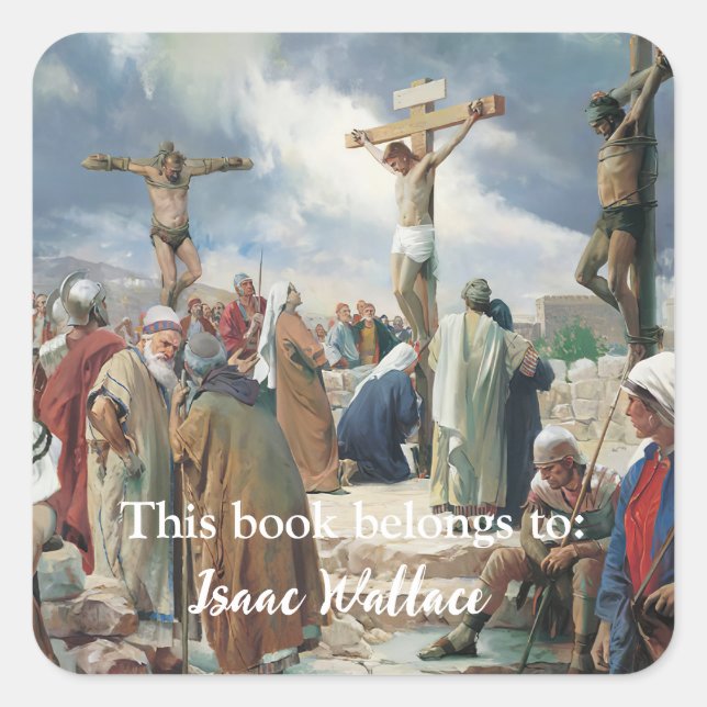 Crucifixion by Carl Bloch Square Sticker (Front)