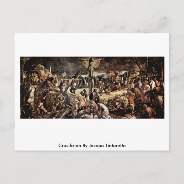 Crucifixion By Jacopo Tintoretto Postcard (Front)