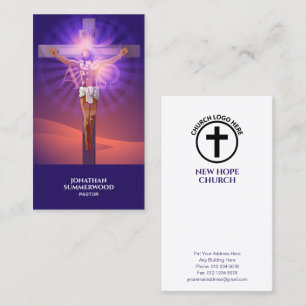 Crucifixion Christian Church Pastor or Evangelist Business Card