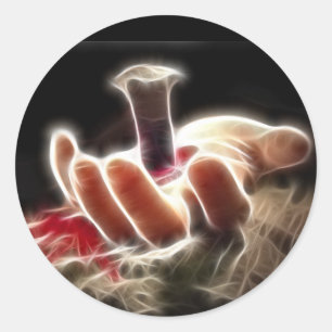 Crucifixion Classic Round Sticker