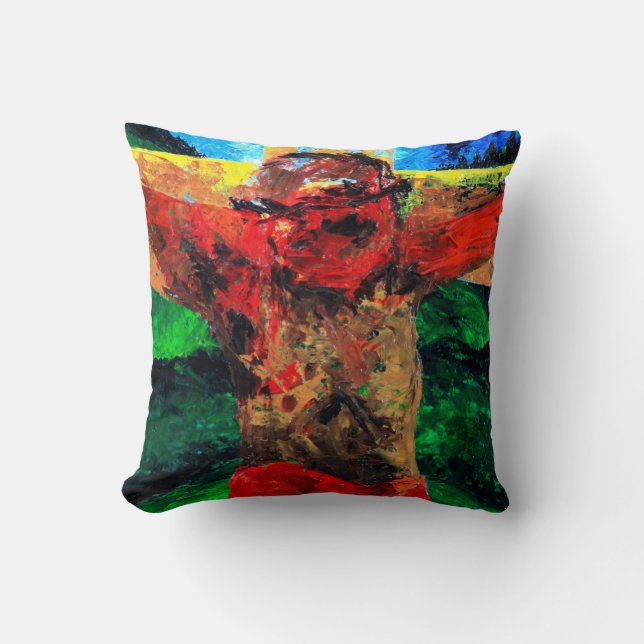 Crucifixion- it is finished 2009 throw pillow (Front)