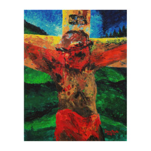 Crucifixion- it is finished 2009 wood wall decor