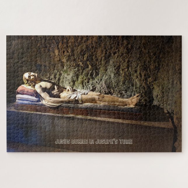 Crucifixion Jesus Christ buried in Joseph's Tomb Jigsaw Puzzle (Horizontal)