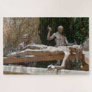 Crucifixion Jesus Christ nailed to the cross Jigsaw Puzzle
