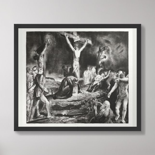 Crucifixion of Christ (1923) by George Bellows Framed Art (Framed Front)