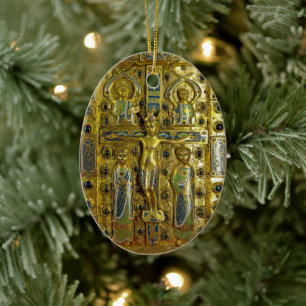 Crucifixion of Christ, Limoges, 13th century Ceramic Ornament